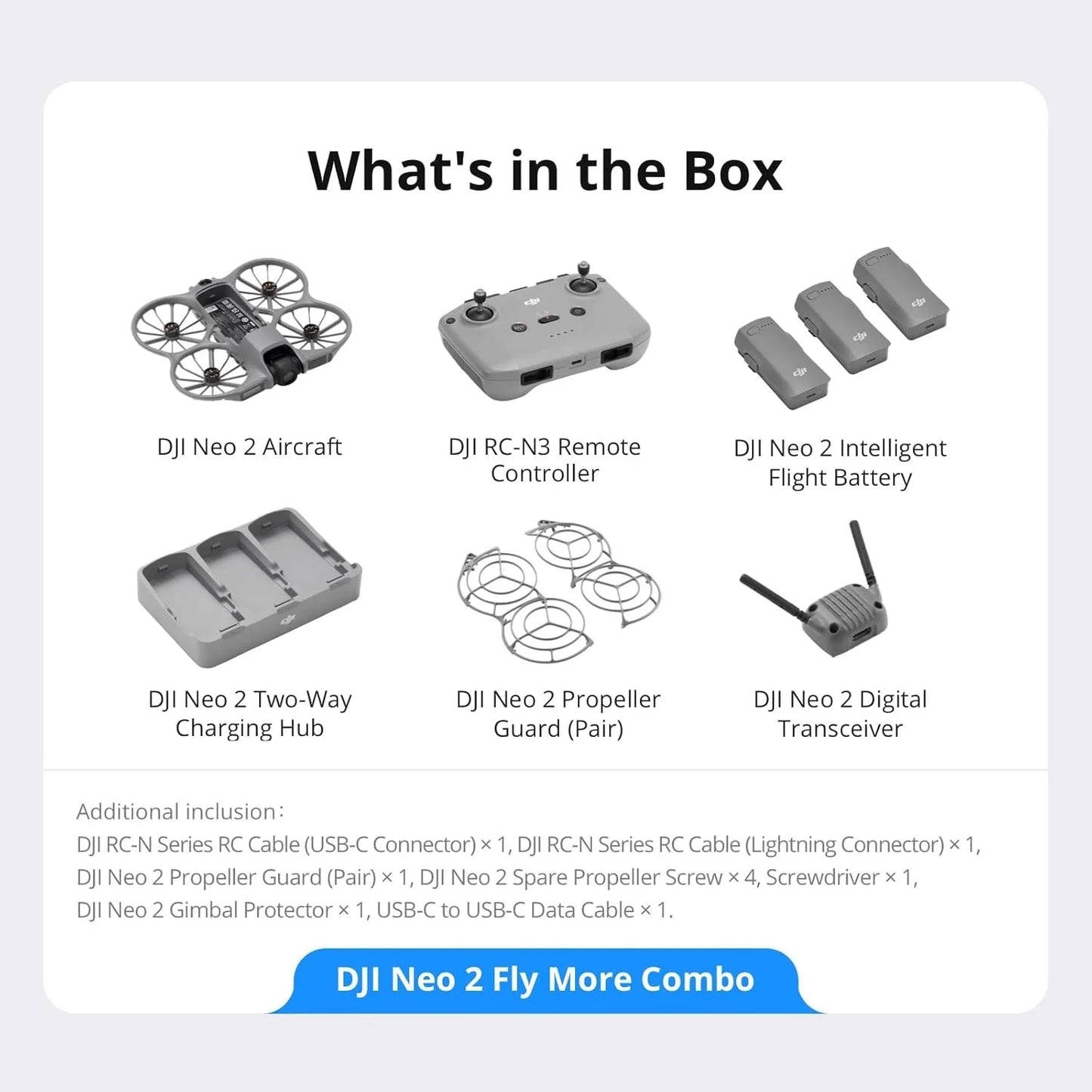 DJI Neo 2 Fly More Combo Drone RC N3 Controller