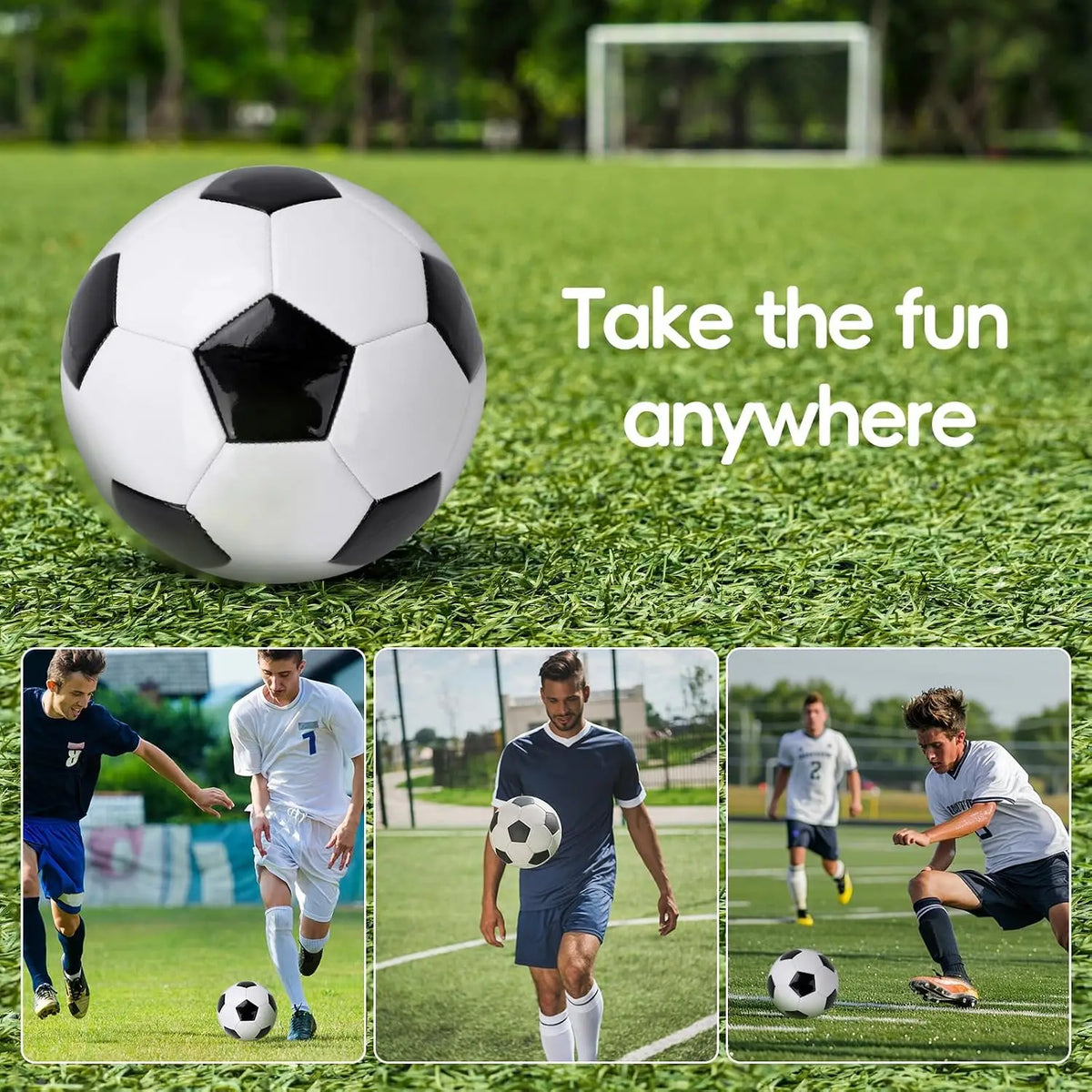 6 Pack Bulk Size 5 Classic Training Competition Soccer Balls Equipped With Inflation Pumps And Storage Net Bag Durable Football For Indoor Outdoor Field Practice Match Team Sports Christmas Holiday Gift For Teens Adults