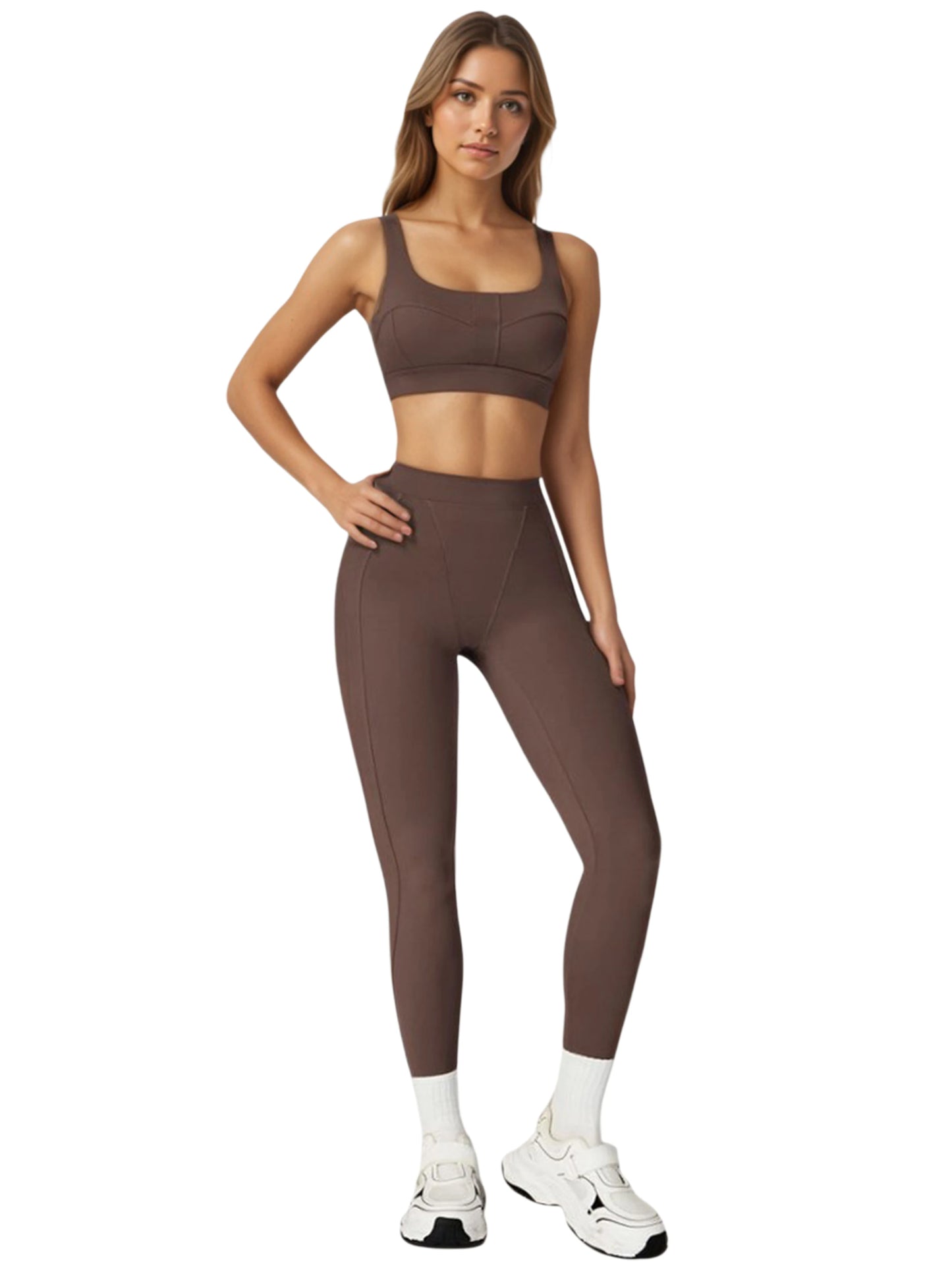 Airila 2-Piece Yoga Set Sports Bra and Leggings Pilates Gym High-Waisted Sports Casual Pants Butt-Lifting Running Shapewear Pants