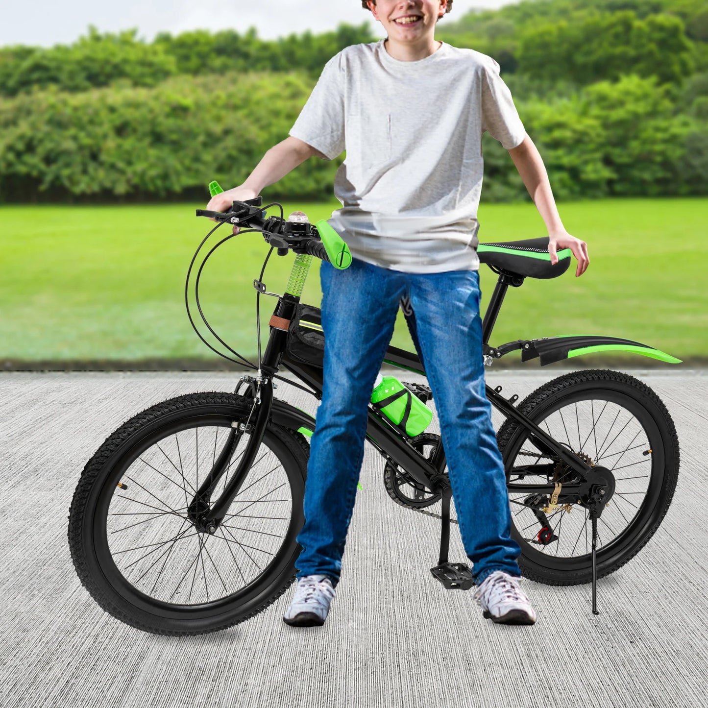 Kids Mountain Bike With Dual Brakes Adjustable