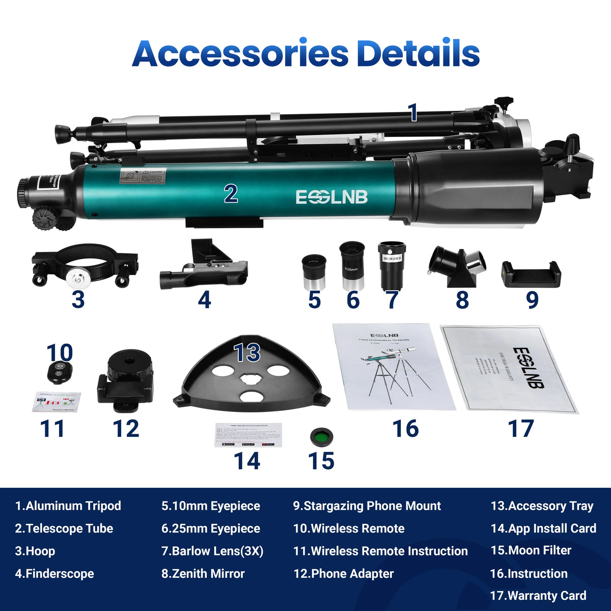 Telescope for Adults Astronomy, 80mm Aperture 700mm Refractor Telescopes for Beginners, Professional High Transmission Travel Telescope with Stargazing APP Phone Adapter