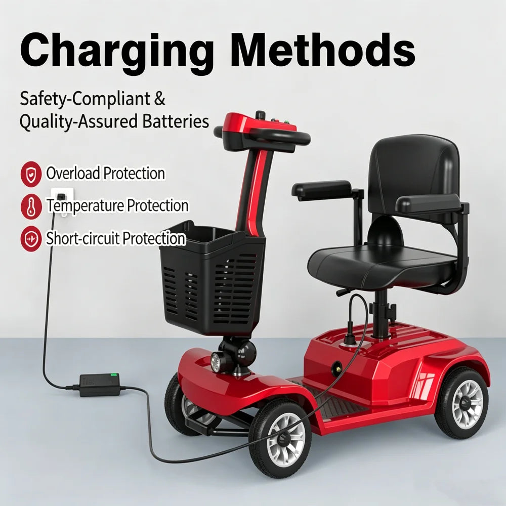 Unificare 12Ah Foldable Four Wheel Mobility Scooter