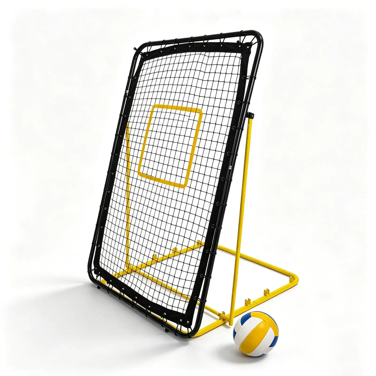 Adjustable Volleyball Rebounder Net 4x6 Ft With PU Volleyball And Stakes