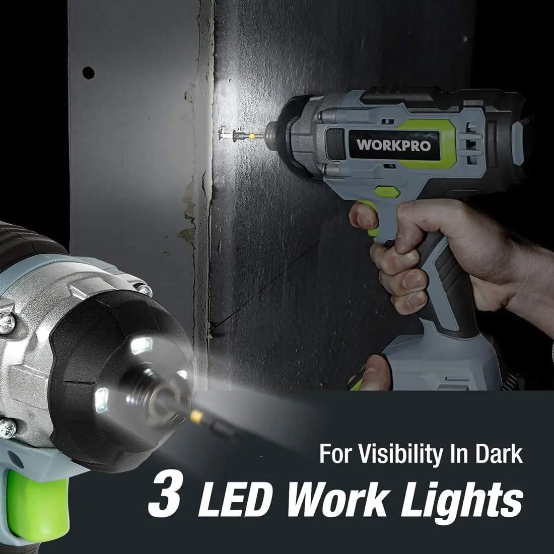 20V Cordless Drill & Impact Driver Combo Kit, 2x 2.0Ah Batteries & Fast Charger