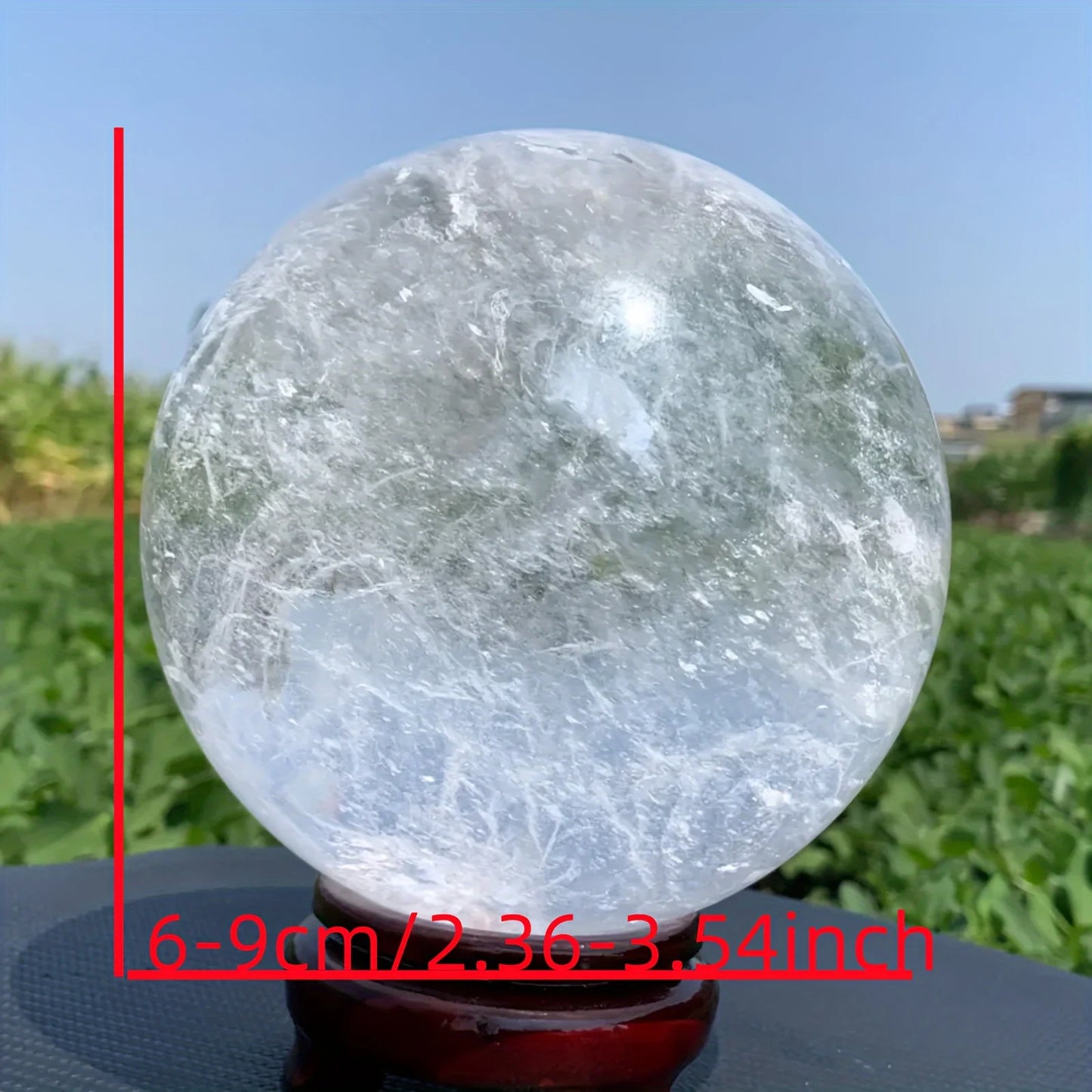 CrystalHola Clear Quartz Sphere Home Decor