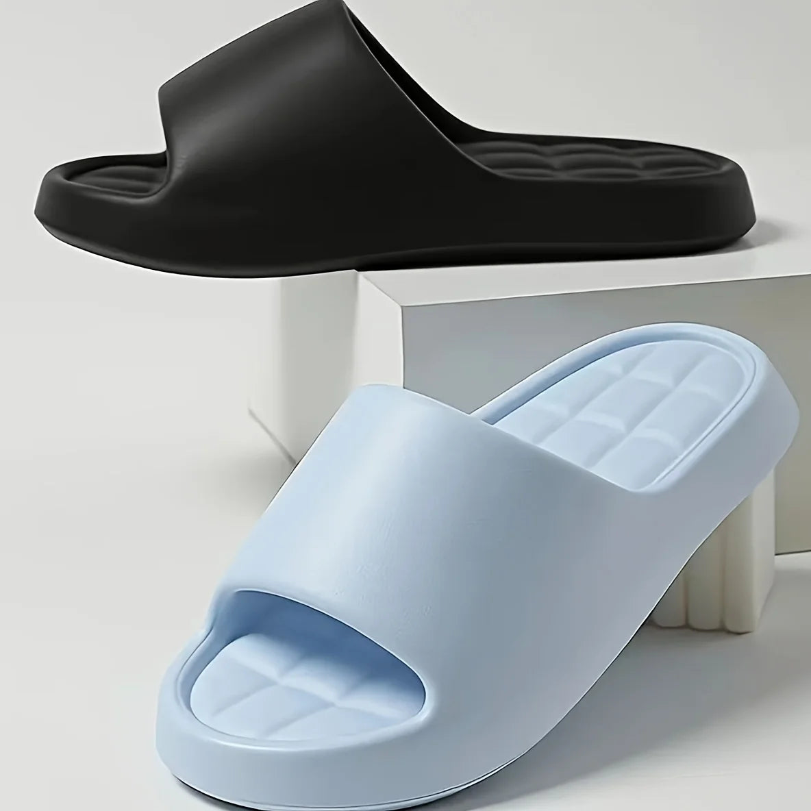Stylische und elegante EVA-Square-Slipper, rutschfest, lässig mit gerippter Textur - Perfekt für den Innen- und Außenbereich, Strand und Meer, Unisex, geeignet für alle Jahreszeiten, erhältlich in verschiedenen Farben, H