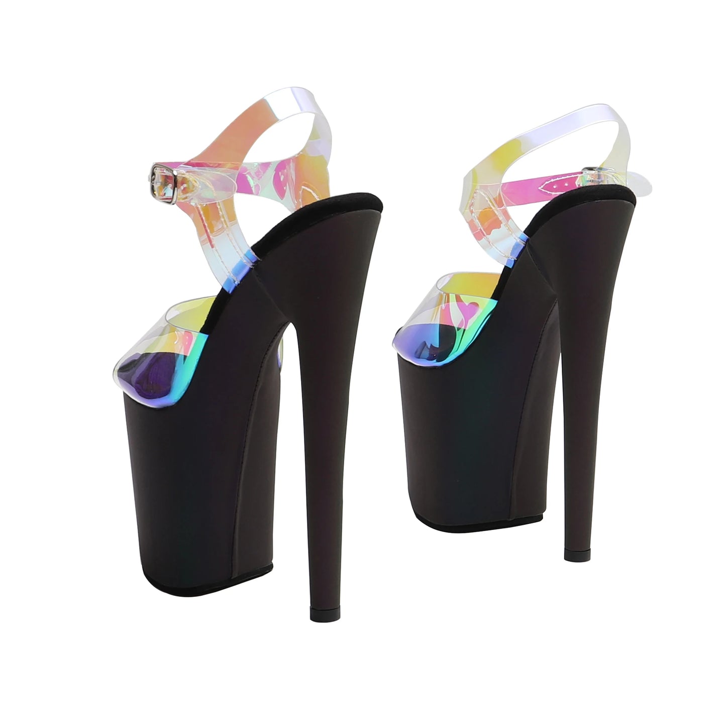 WUXIN H&P Women's Stripper Exotic Heel Sandal Platform Stiletto Pole Dance Shoes 8 In