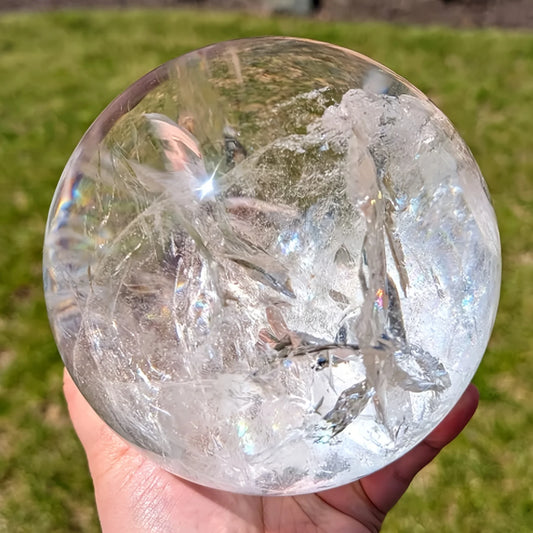 CrystalHola Clear Quartz Sphere Home Decor
