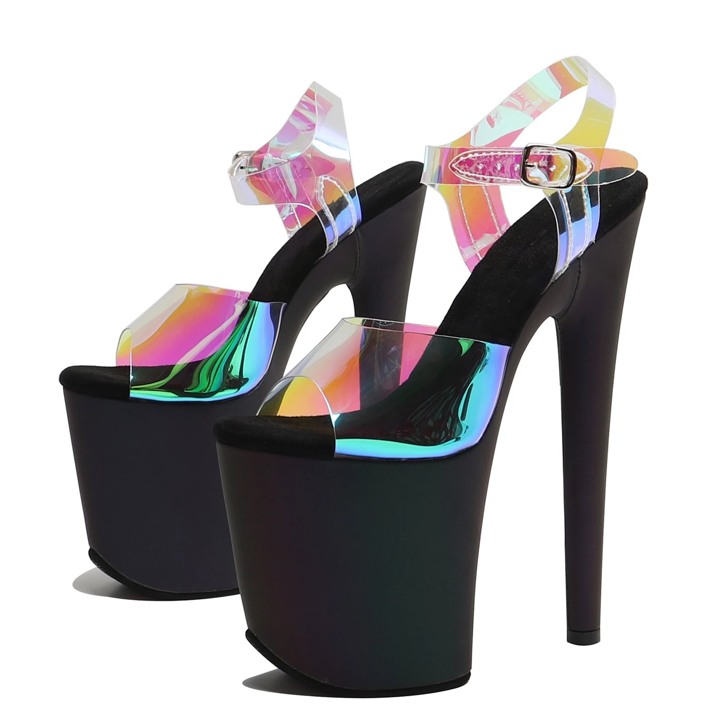 WUXIN H&P Women's Stripper Exotic Heel Sandal Platform Stiletto Pole Dance Shoes 8 In