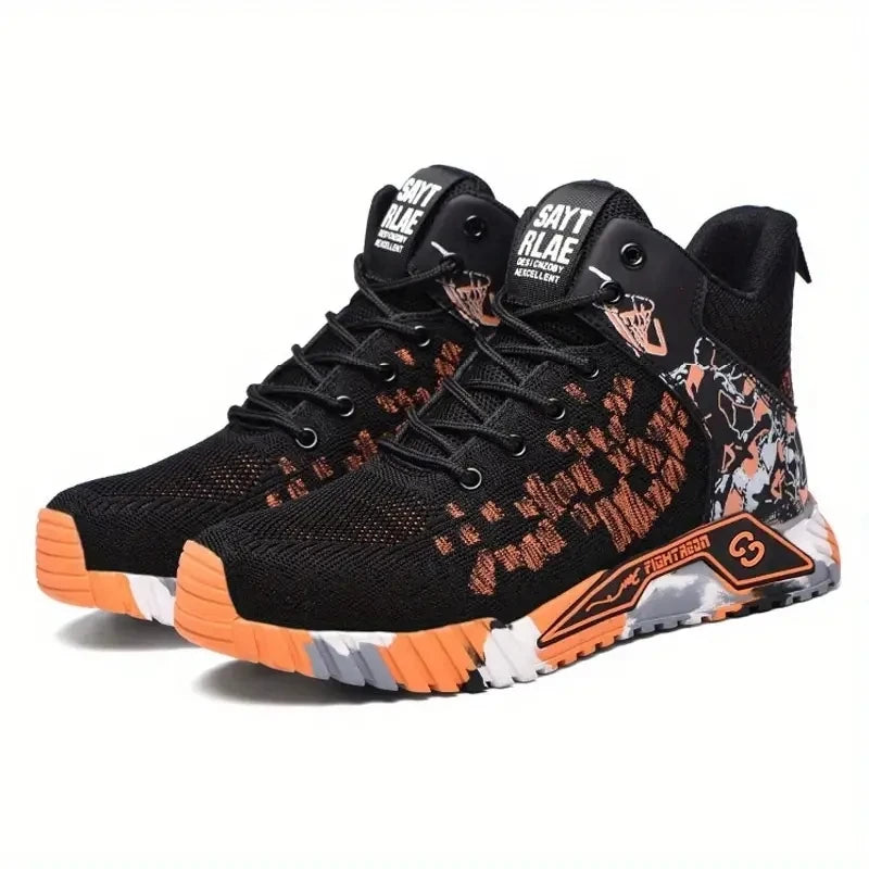 Camo Camouflage High Top Steel Toe Safety Work Boots for Men Women, Anti-Smash Puncture Resistant Breathable Indestructible Industrial Construction Safety Work Shoes