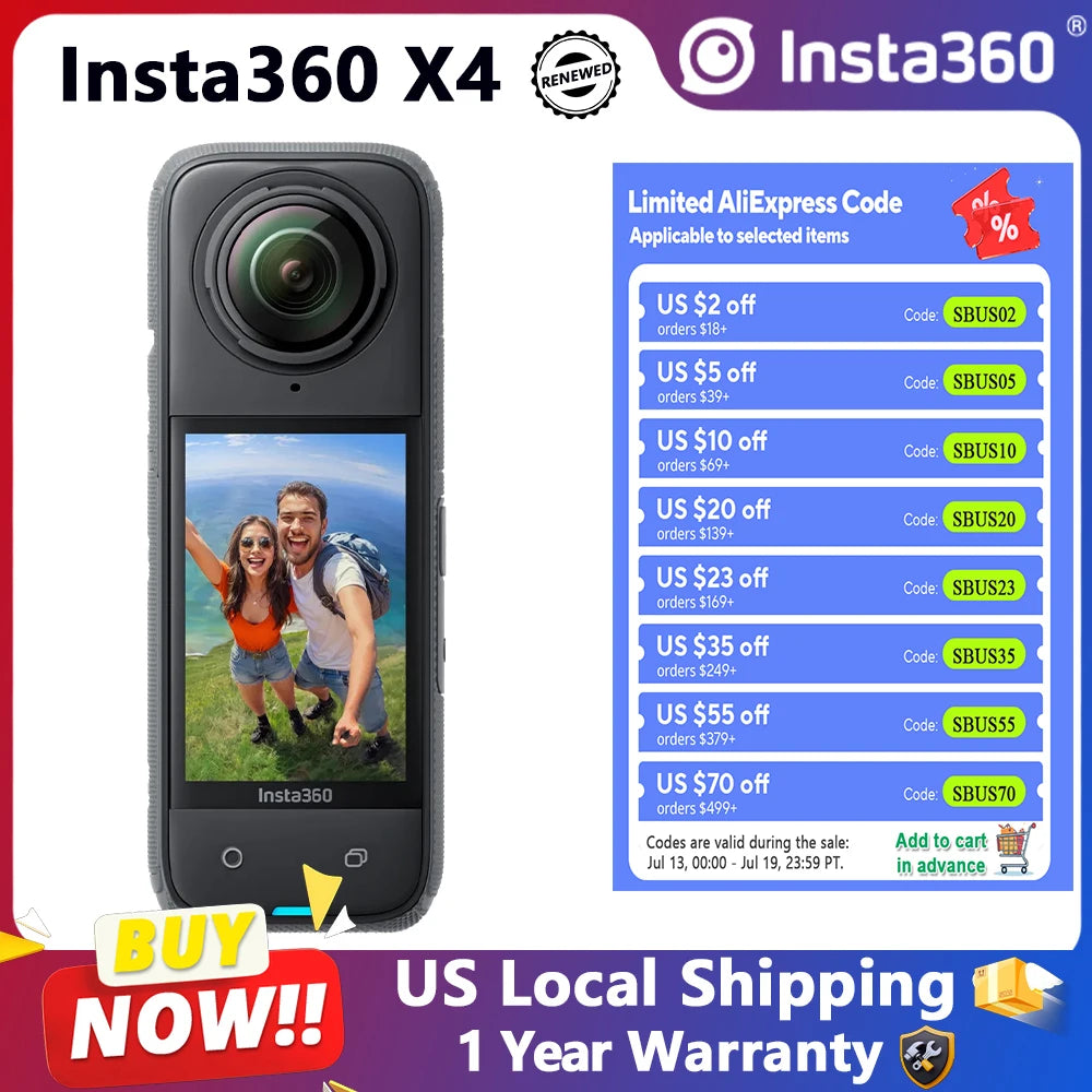 Insta360 X4 8K Panoramic Action Camera Refurbished