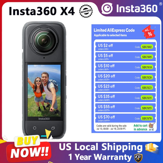 Insta360 X4 8K Panoramic Action Camera Refurbished