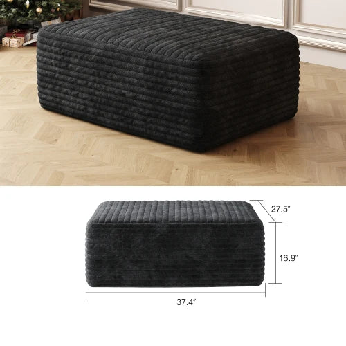 Cloud-style sectional sofa, with corduroy cover, fluffy memory foam cushions, easily assembled, modular recliner, large sofa set