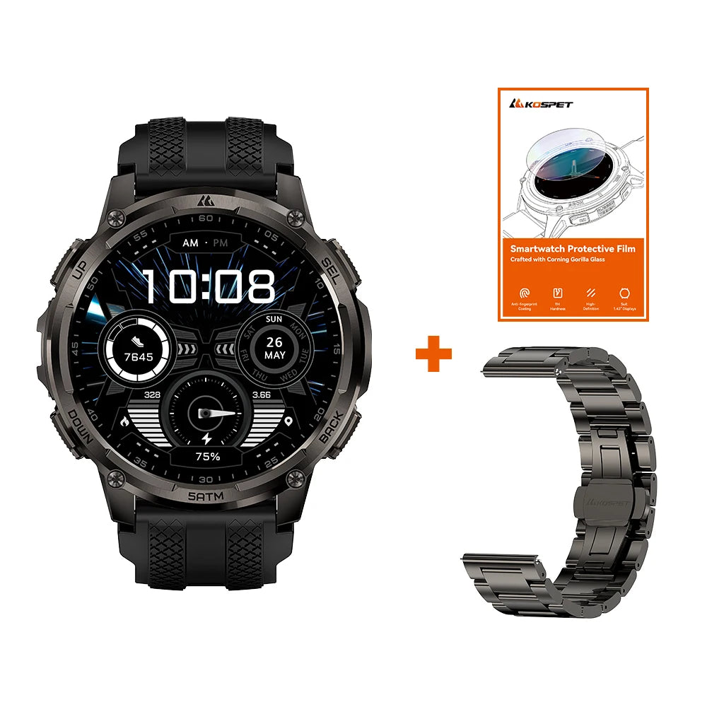 Kospet Tank T4C Smartwatch Outdoor Rugged GPS