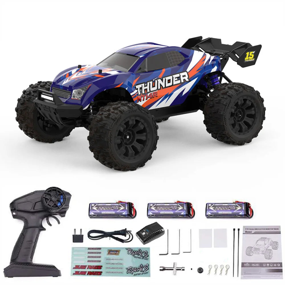 MT14R PT14R 1:14 3600KV 2200Mhz Lithium Battery RC Truck 4X4 Remote Control [Special Price] 30% Local Ship Rc Cars JIUSI