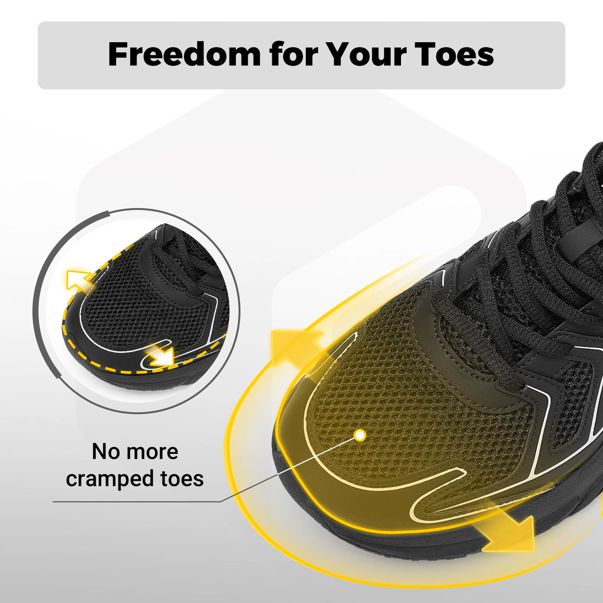 FitVille Mens Cushioned Walking Sneakers