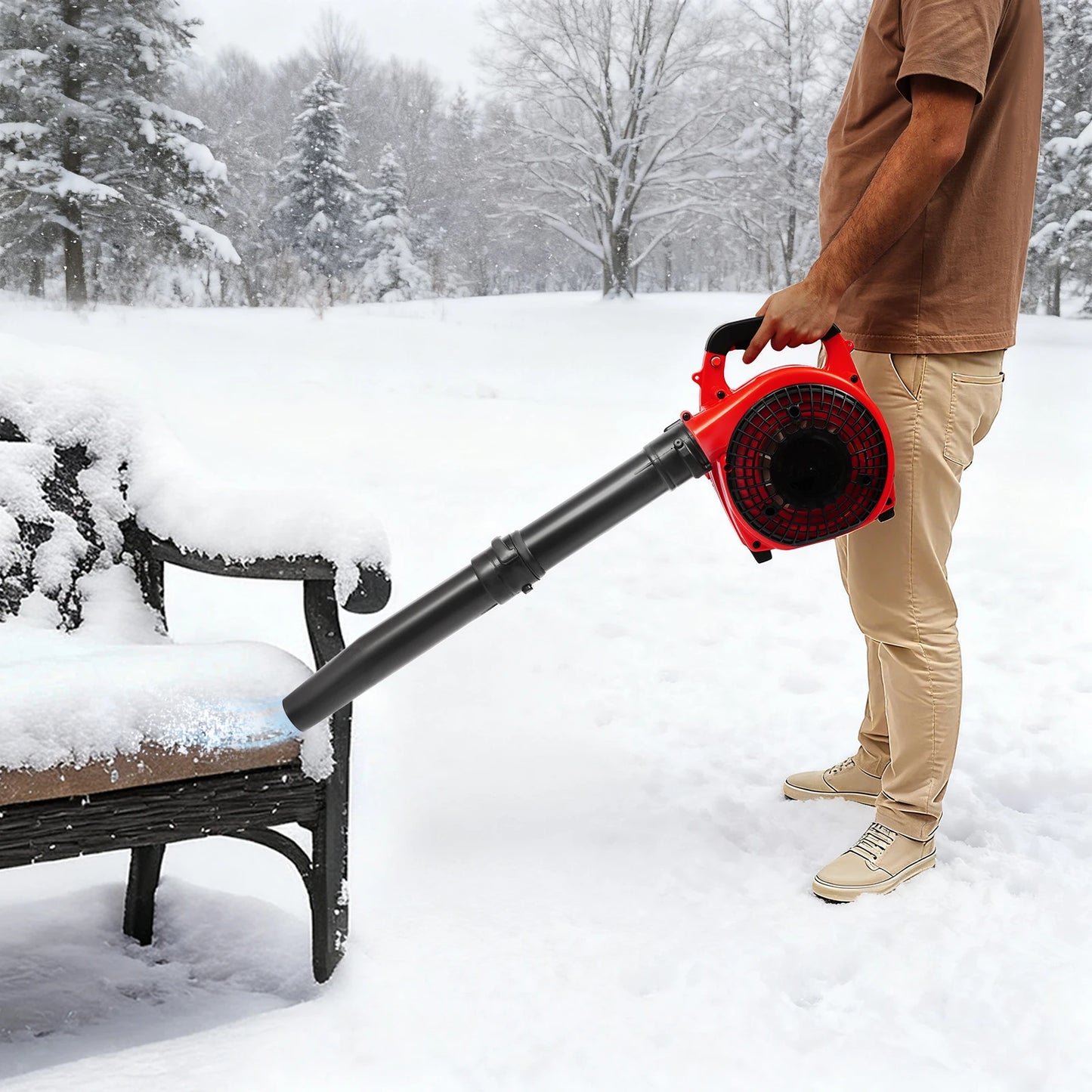 Snow Blower, Fuel-powered Snow Blower, Flame-retardant Pipe Blower with Electronic Ignition, Large Tank Blower for Home and Greenhouse Maintenance