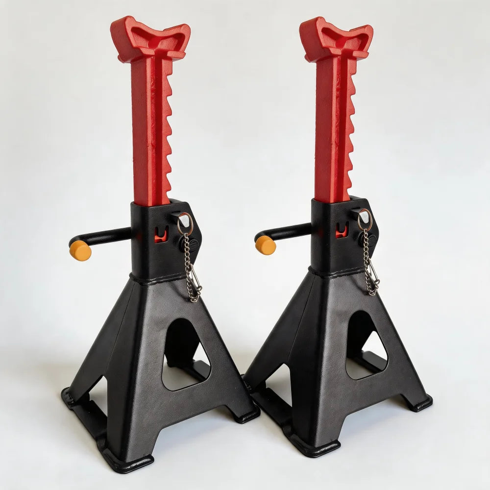 2Ton Jack Stands Pair HeavyDuty Adjustable Steel Car Jack Stands with Locking Pin Safety Tire Repair Kit Steel Racing Quick Lift
