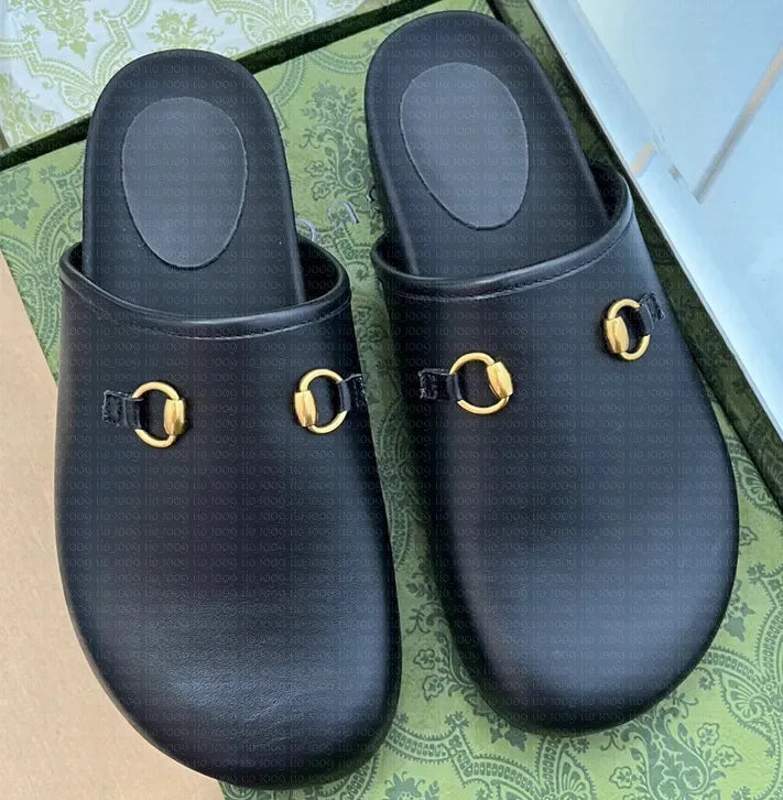 Hot Designer High-end Men's and Women's Casual Mule Shoes Flat Versatile Streetwear Shoes Summer Slippers and Sandals
