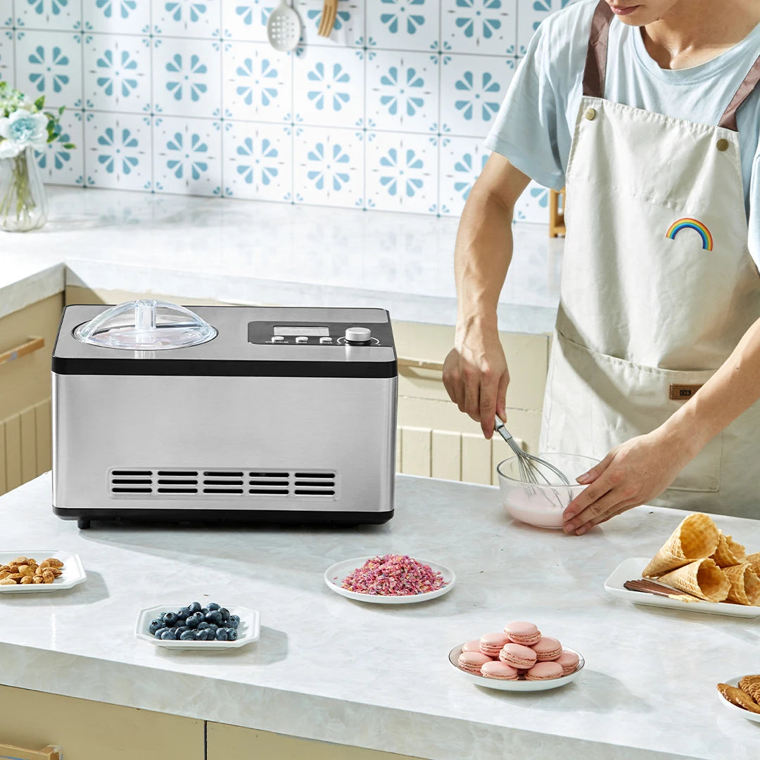 SucceBuy Automatic Ice Cream Maker With Compressor