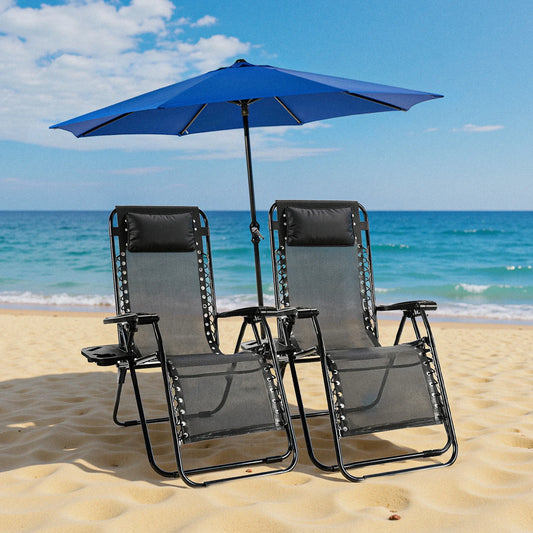 JHK Zero Gravity Portable Recliner Outdoor Lounge Chair
