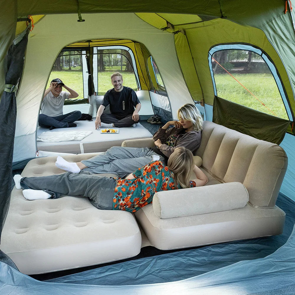 Night Cat 8 Persons Camping Tent: Large Waterproof Instant Cabin Hot Tent with Canopy and Stove Jack for Family Glamping Camping Hiking Picnic