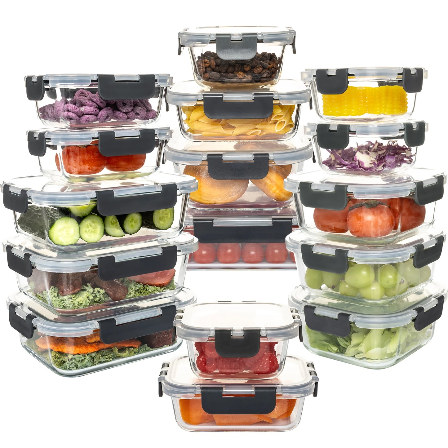 Glass Storage Containers Set, Leakproof Airtight