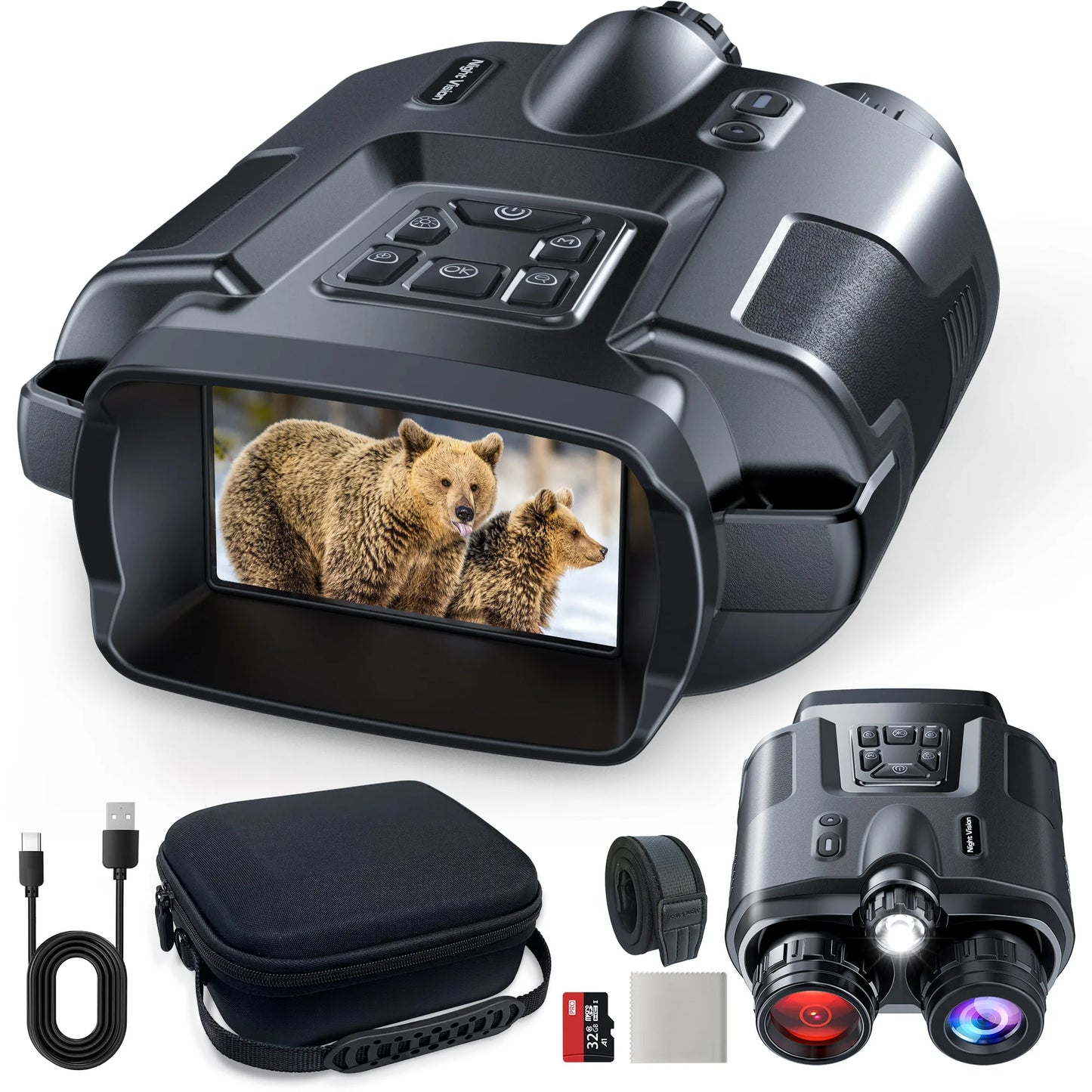 Letcmoi 4K Night Vision Binoculars With 8x Digital Zoom