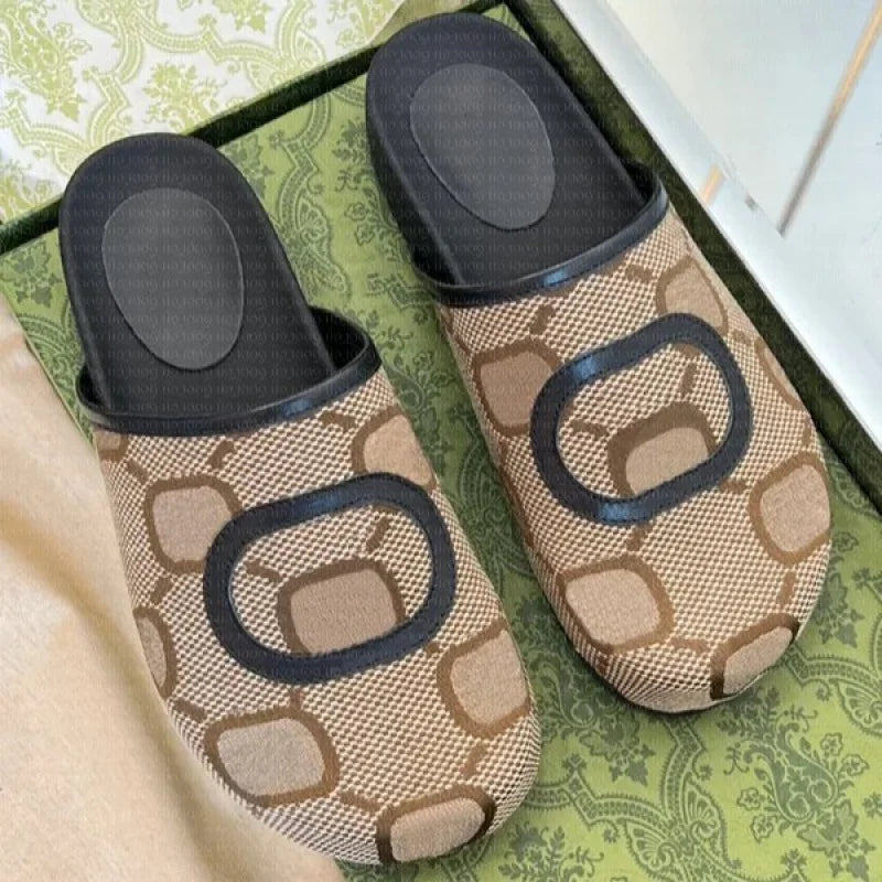 Hot Designer High-end Men's and Women's Casual Mule Shoes Flat Versatile Streetwear Shoes Summer Slippers and Sandals
