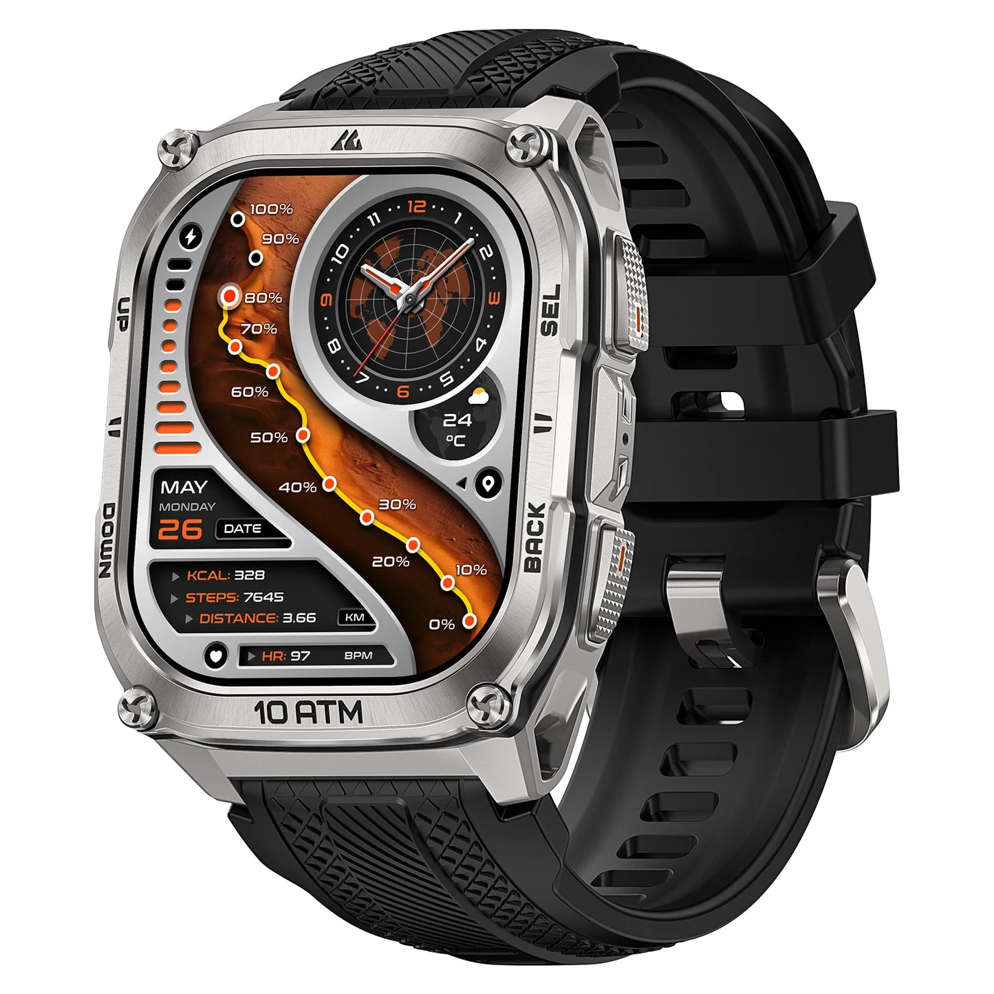 KOSPET Tank M4 Smartwatch GPS 10ATM Waterproof