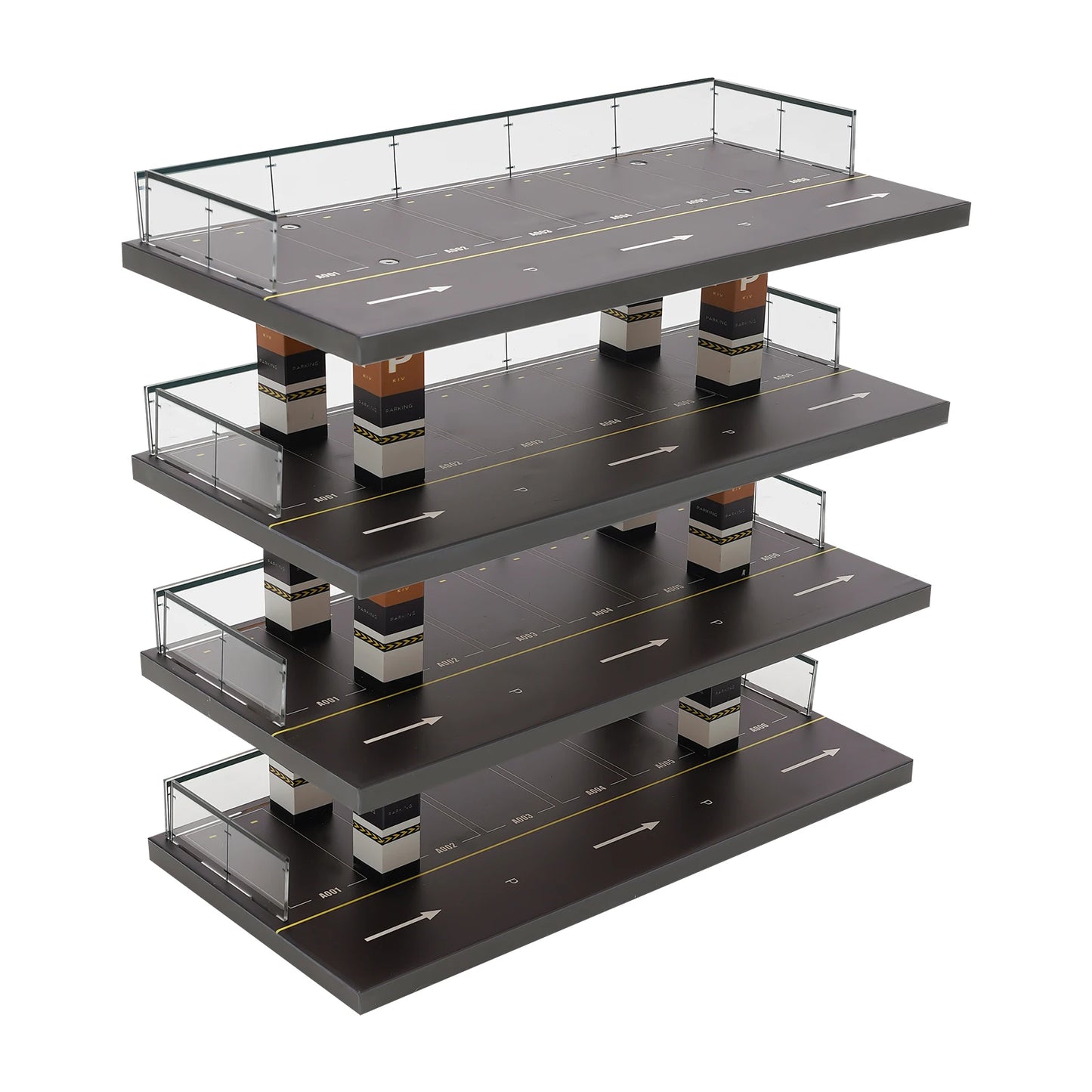 1/64 Parking Lot Toy Car Model Storage Rack Display Cabinet Kids Room Decor Xmas Gift Toys for Baby Boys Girls