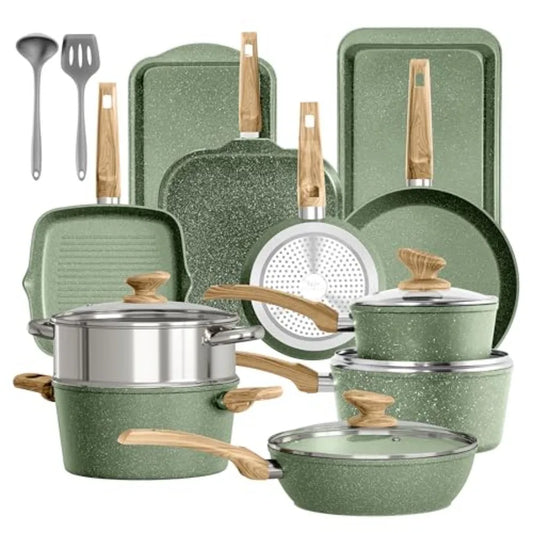 Oloey Granite Nonstick Pots And Pans Set