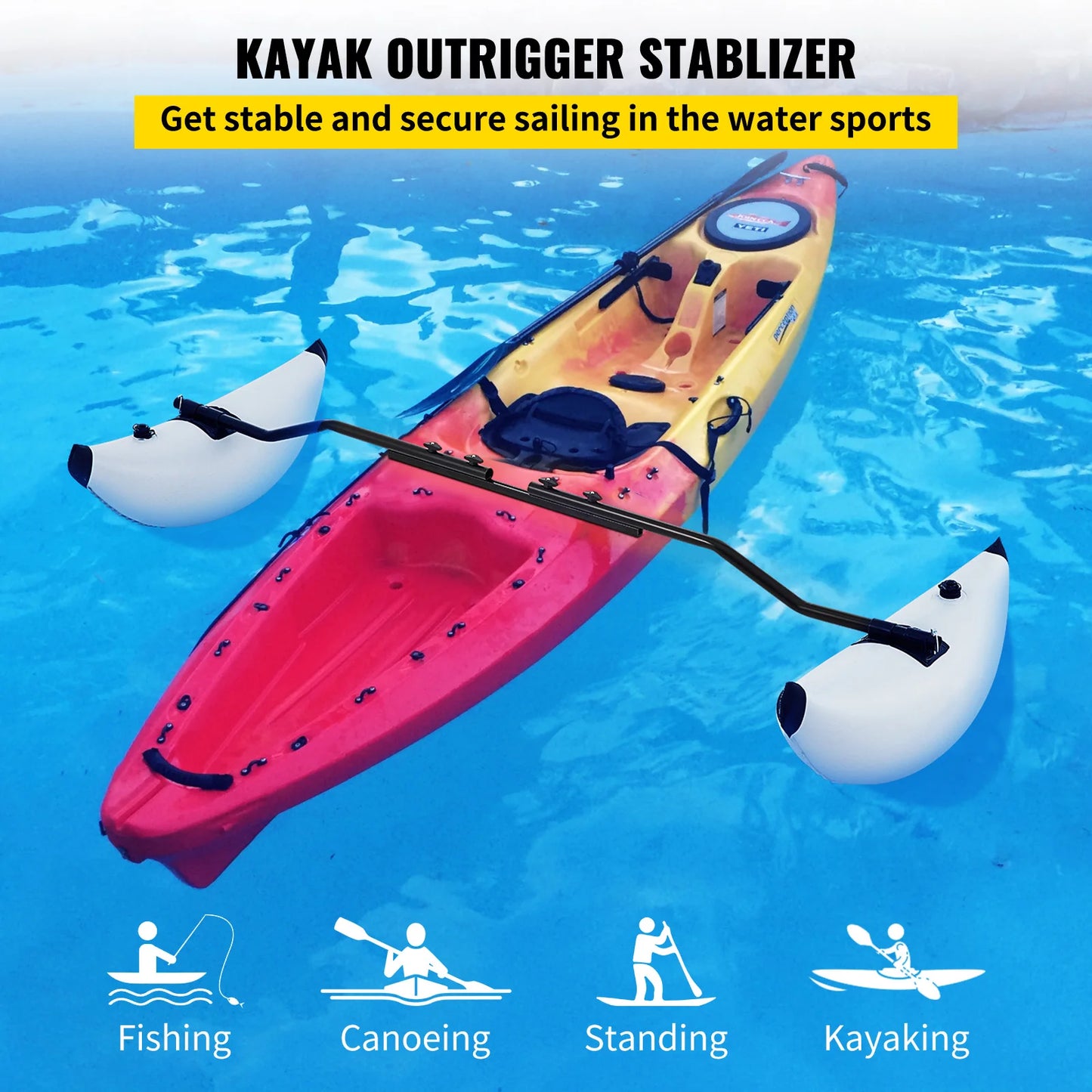 SucceBuy Inflatable Kayak Outrigger Stabilizer Kit 2 Pack