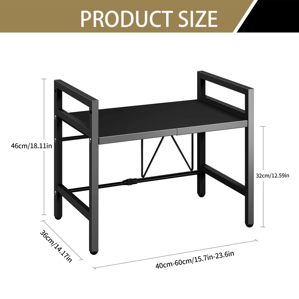 Expandable Microwave Shelf Organizer Rack