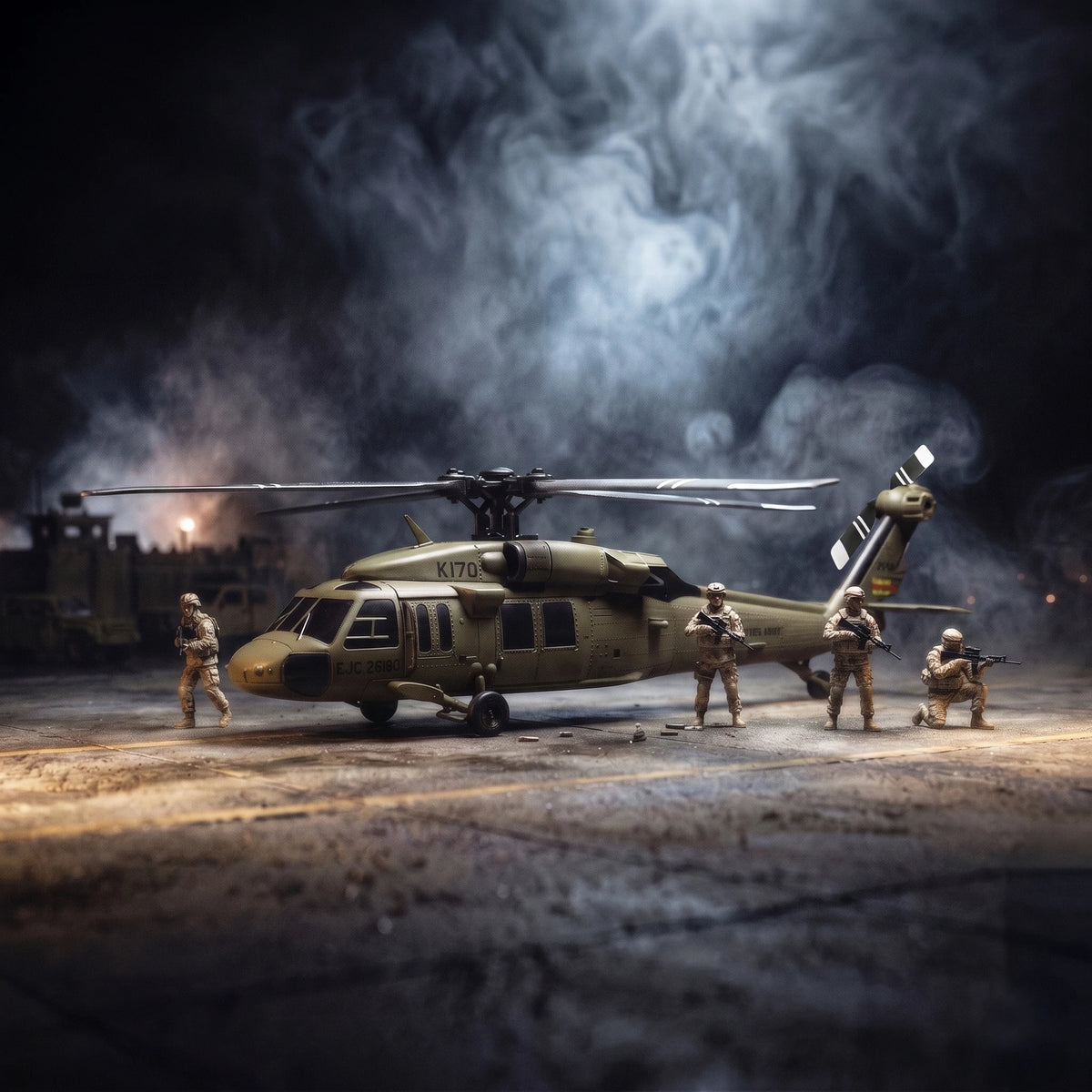 WLtoys K170 Brushless RC Helicopter Black Hawk Edition