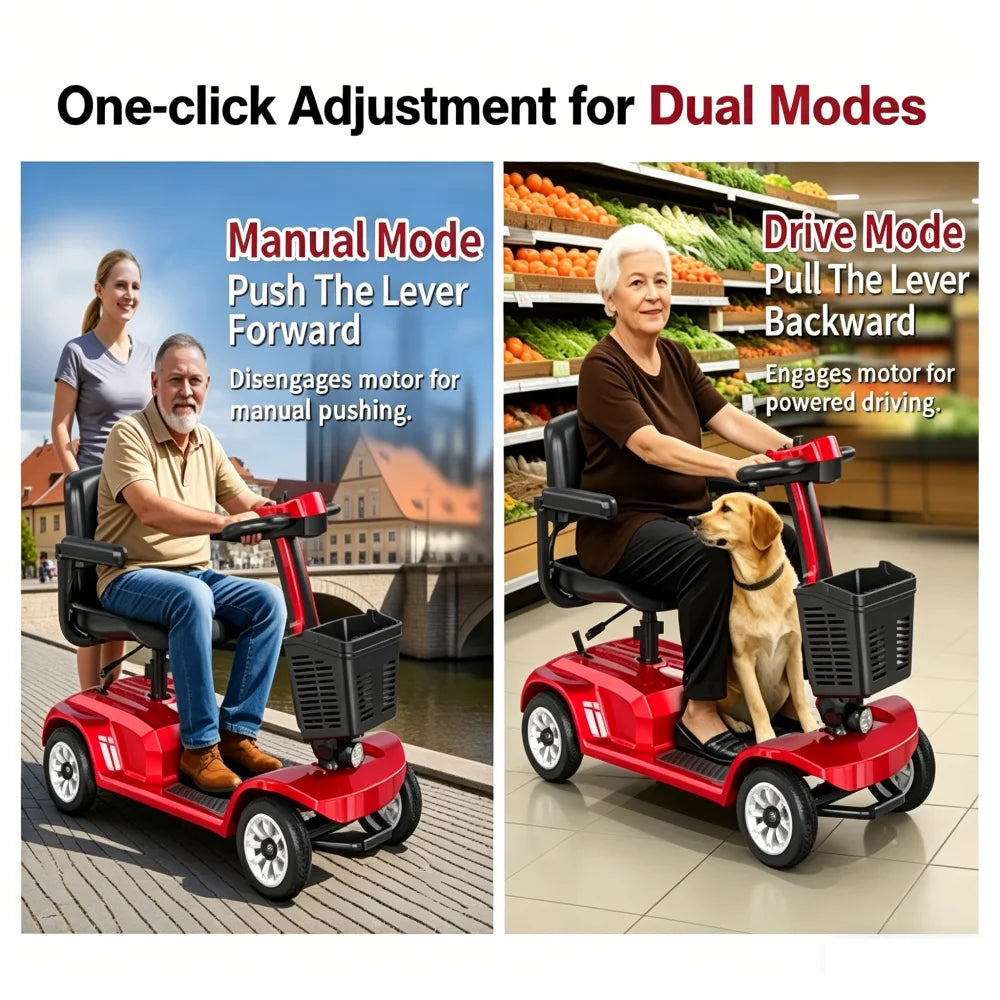 Unificare 12Ah Foldable Four Wheel Mobility Scooter