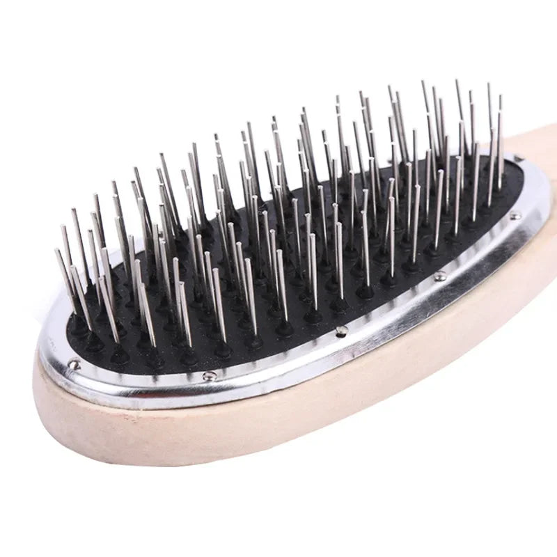 Professional Brush For Wig Anti Static Steel Comb for Tangle Hair Extensions Training \;[-