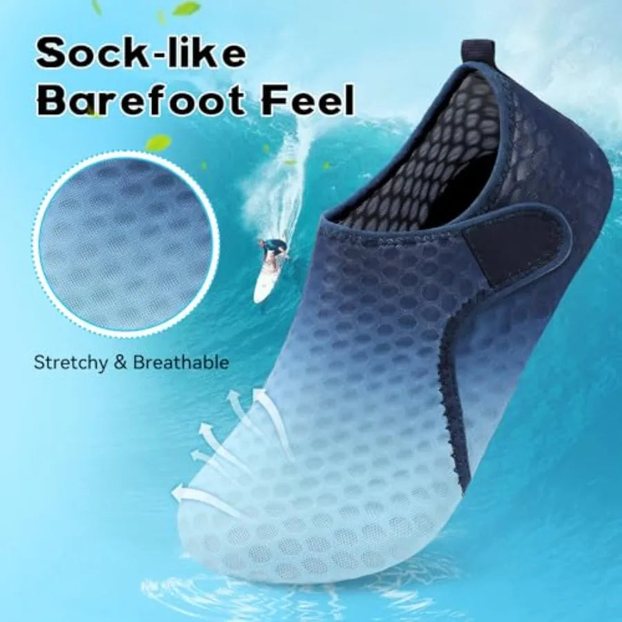 Scurtain Barefoot Water Shoes for Women Men Beach Swim Aqua Socks Summer Quick-Dry Sandals Slippers