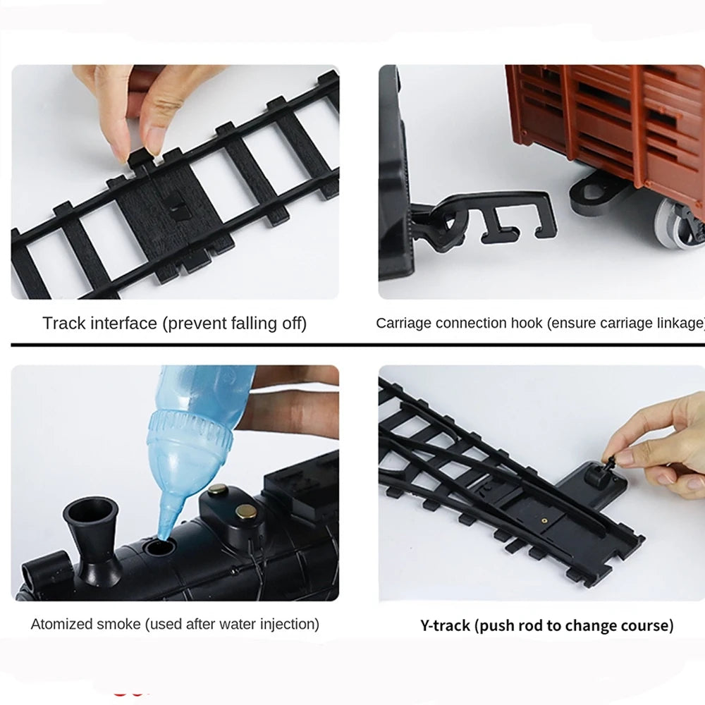 Xiaobella Remote Control Retro Steam Train Toy