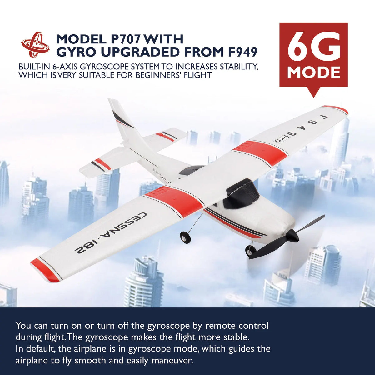 WLtoys F949 RC Airplane With Gyroscope