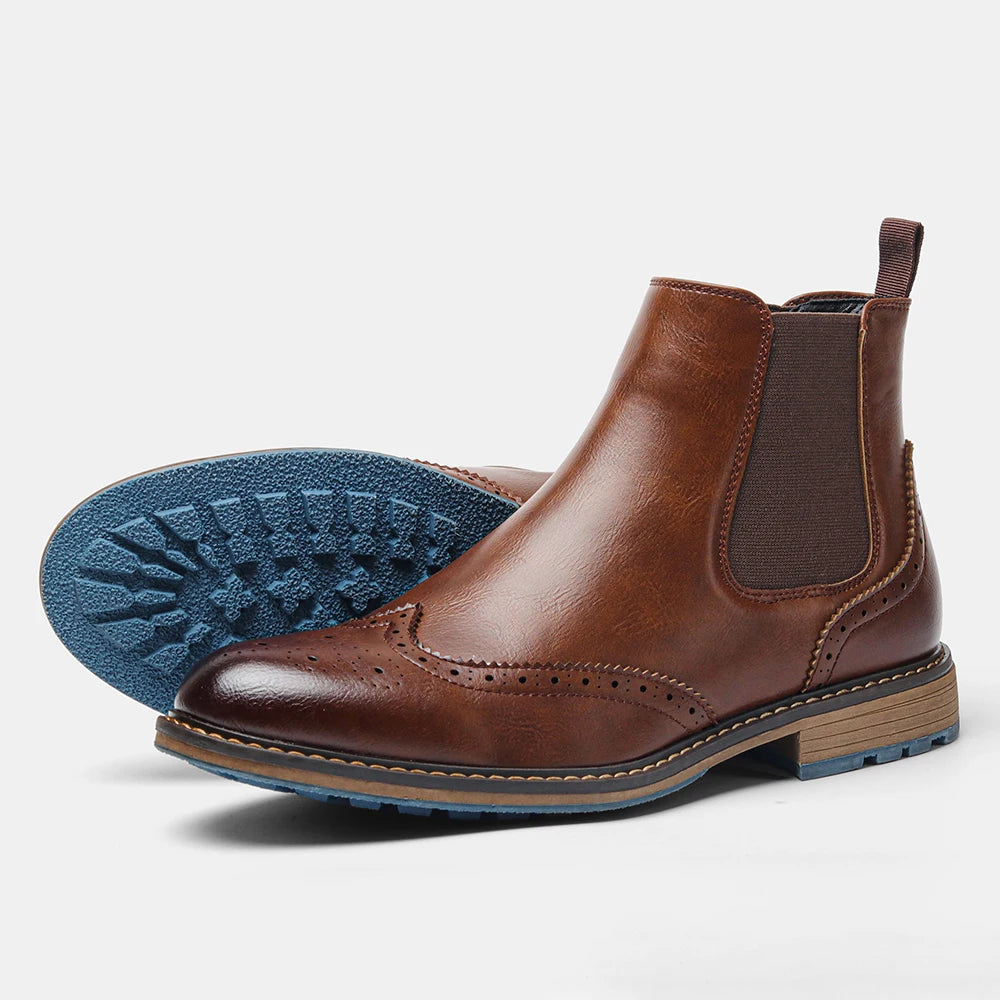 Chelsea Boots Men Brand 2026 Casual Comfortable Retro Fashion Chelsea Boots