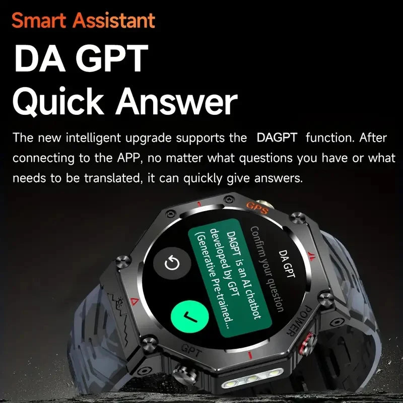 SENBONO GPS Smartwatch for Men Bluetooth Call AI GPT