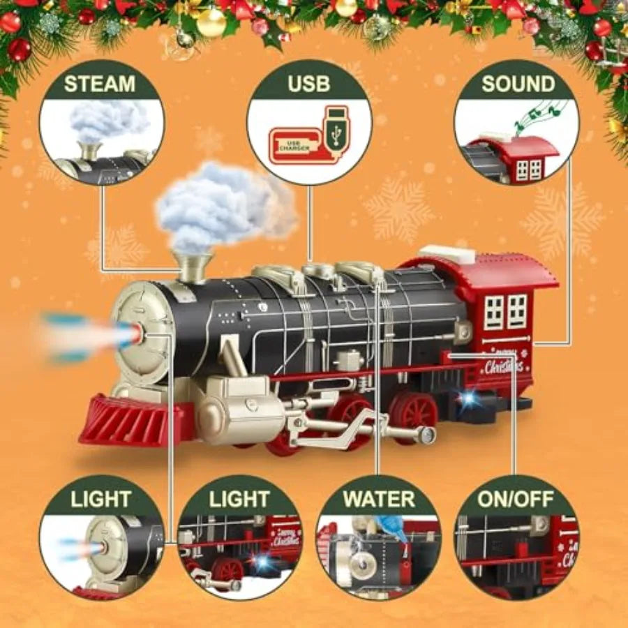 OLOEY Remote Control Train Set With Lights And Sounds