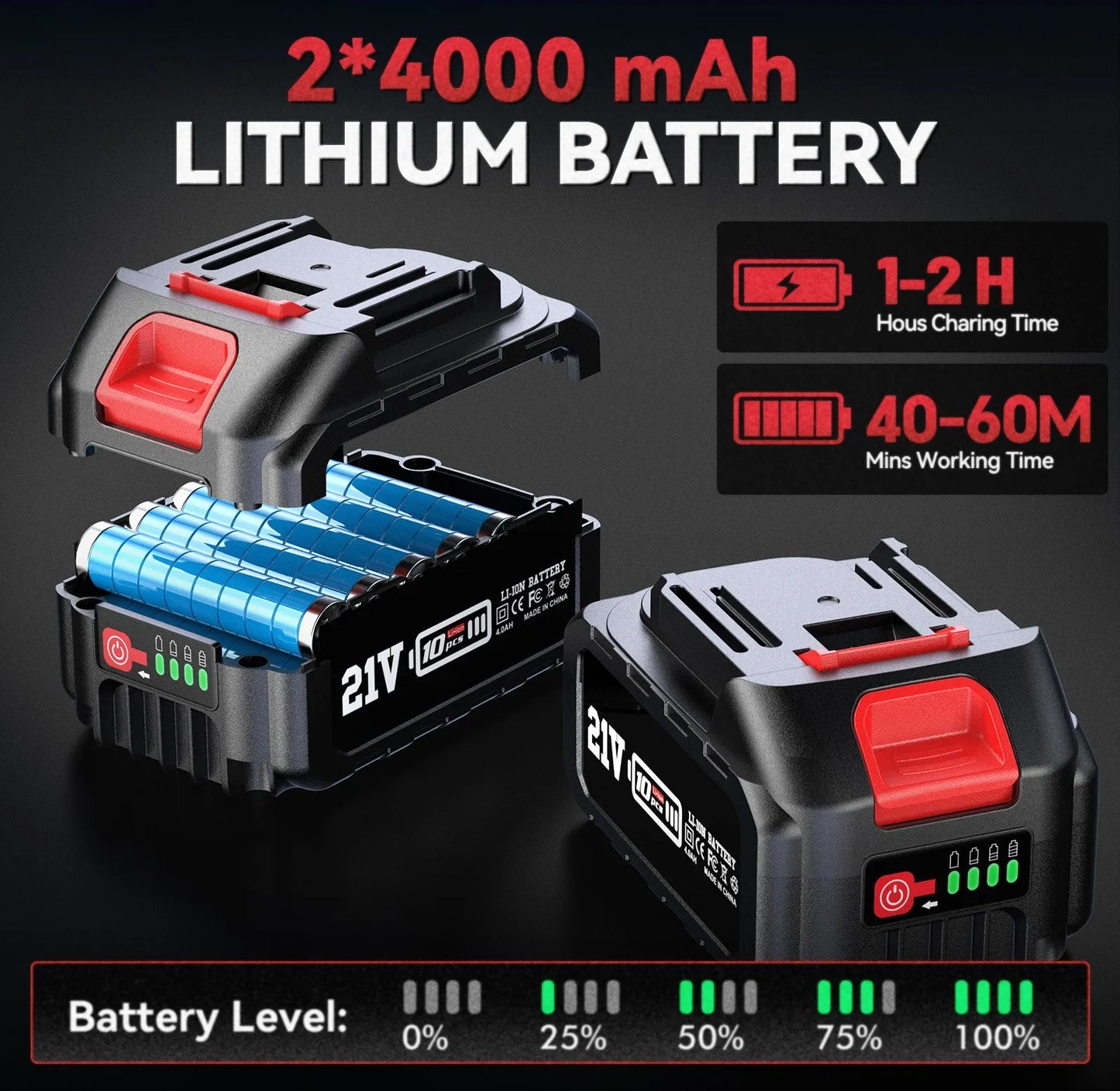 Avhrit 2-in-1 Mini Chainsaw & Electric Pole Pruner 8 Inch 8000 mAh (2×4.0Ah) Batteries Brushless Motor  Extendable Pole up to 4.9 m 120° Pivoting Cutting Head Automatic Lubrication System