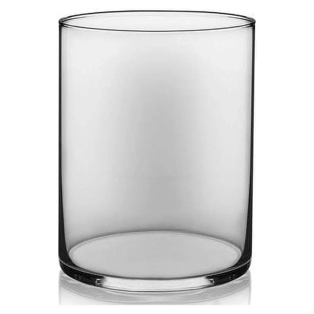 Clear Glass Cylinder Floral Vase Elegant Modern Table Decor