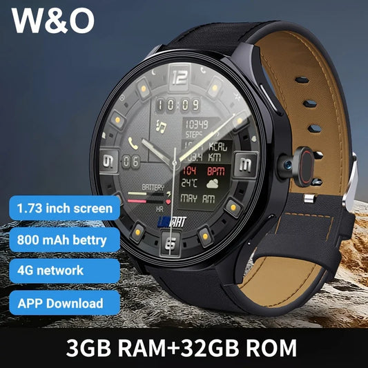 WO Android 4G Smartwatch With 3GB RAM 32GB Storage