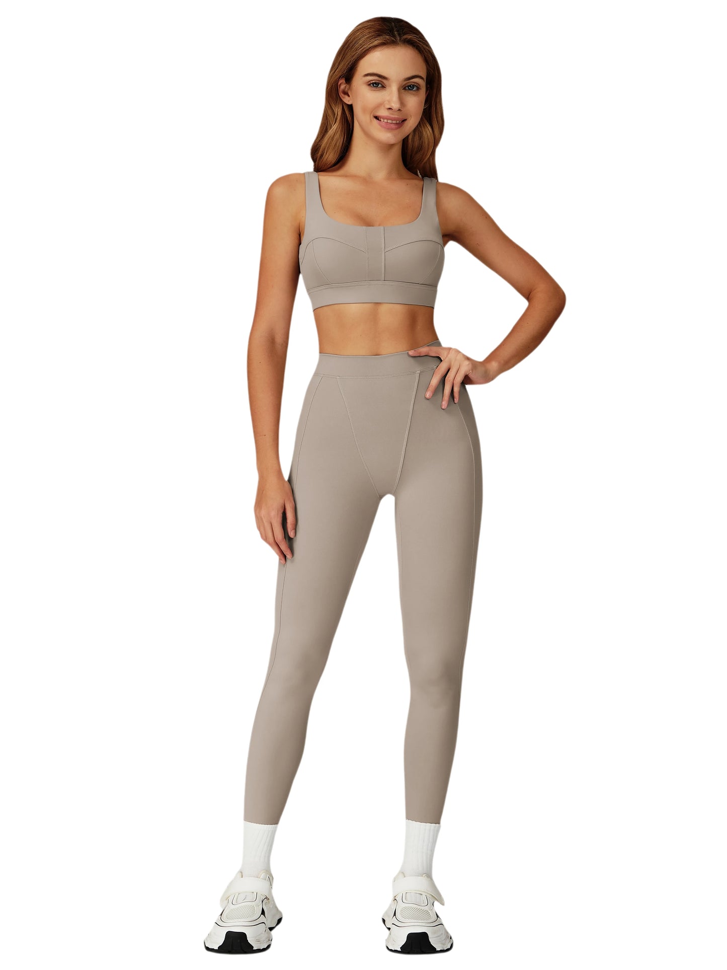 Airila 2-Piece Yoga Set Sports Bra and Leggings Pilates Gym High-Waisted Sports Casual Pants Butt-Lifting Running Shapewear Pants