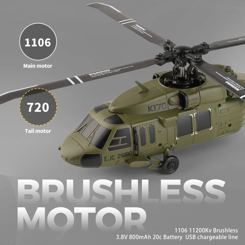 Wltoys UH-60L Brushless 4 Channel RC Helicopter