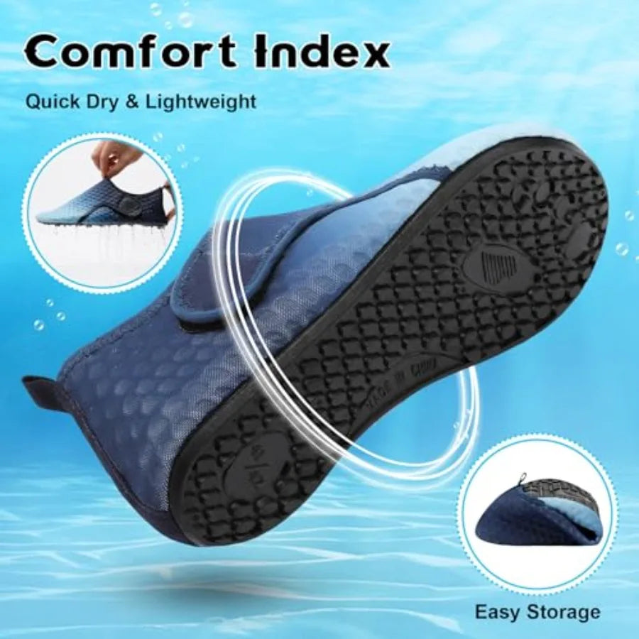 Scurtain Barefoot Water Shoes for Women Men Beach Swim Aqua Socks Summer Quick-Dry Sandals Slippers