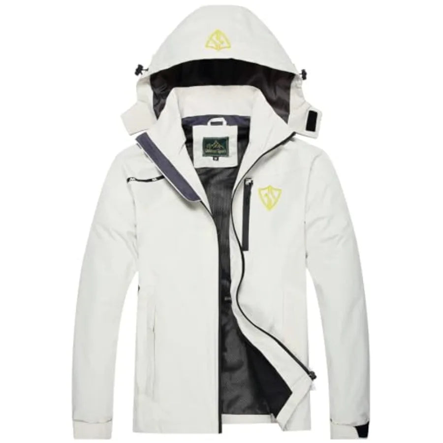 Mens Windproof Jacket Waterproof Lightweight Mountain Sport Jacket for Men Hooded Windbreaker Raincoat